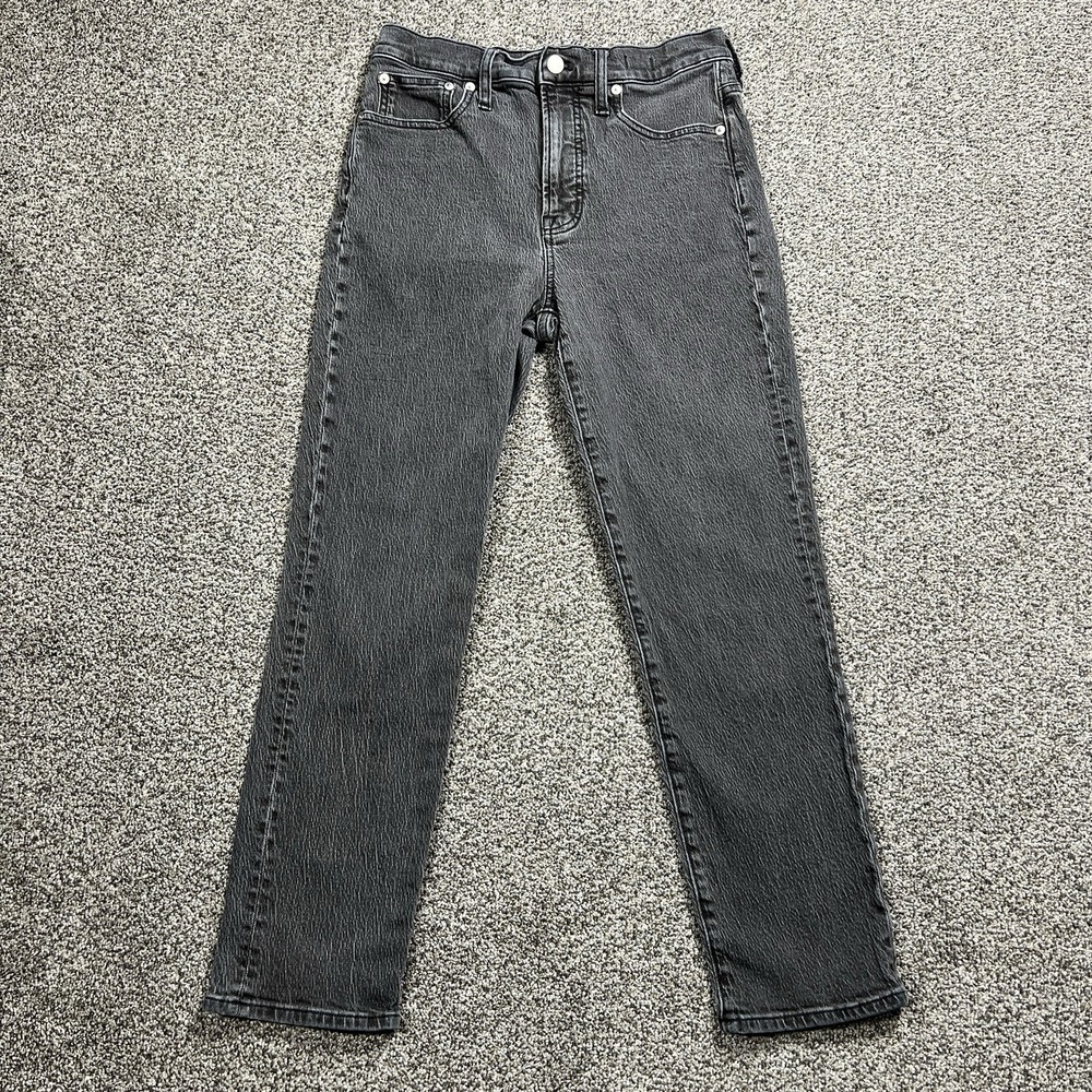 Madewell‎ Jeans Womens 27 Gray Perfect Vintage Straight High Rise Stretch Denim